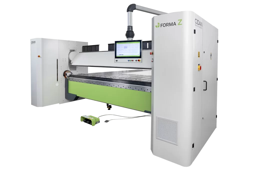 cidan up down folding machine forma z with straight rail on white background