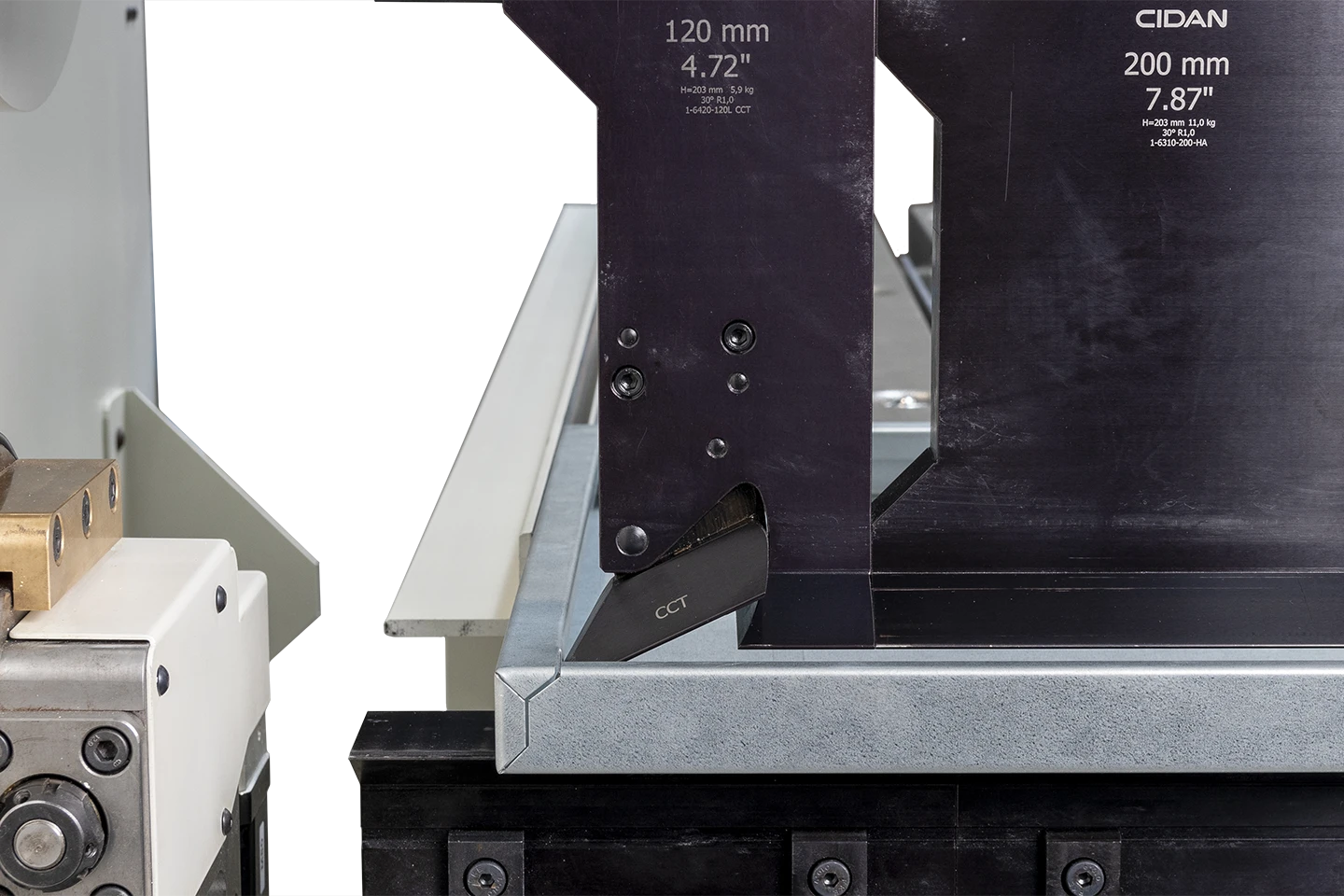 collapsible corner tools for folding machine on white background