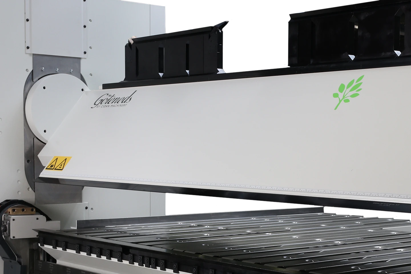 combi upper beam on a folding machine forma z with straight rail on white background